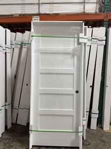 Trắng primed lõi rắn gỗ 5 bảng prehung nội thất Shaker cửa - Product Image 3