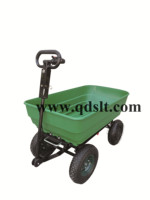 Chariot utilitaire électrique à 4 roues, remorque à moteur, chariot à main, caisse en plastique, chariot à outils, chariot à benne, chariot à gazon