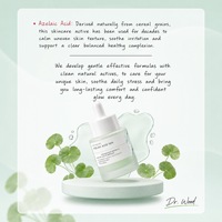 Ampoule à l'acide azélaïque en marque blanche pour peaux sujettes aux imperfections, sérum facial apaisant anti-rougeurs, ampoule éclaircissante biotechnologique
