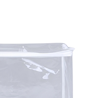 Sac de rangement transparent avec fermeture éclair et poignées en corde