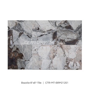 Century Mosaic Bazzila Natural <span class=keywords><strong>Stone</strong></span> lucido bianco marrone vene piastrelle Mable bagno cucina parete e pavimento - Product Image 4