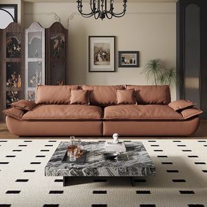 Ghế sofa giường đôi hiện đại sang trọng, kiểu tối giản, có thể chuyển đổi, kiểu cổ điển với đệm rộng rãi dành cho phòng khách lớn - Product Image 4