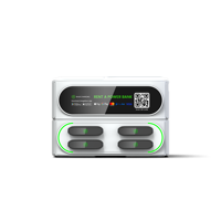 Station de recharge empilable pour téléphones portables à 4 emplacements avec banque d'alimentation OEM intégrée pour distributeurs automatiques à charge rapide