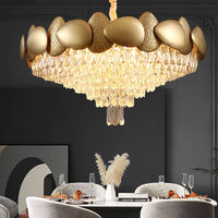 Yihao Personnalisé Conception Américaine De Luxe Pendentifs Lumière Cuisine Îlot Moderne pour Salon Led Lustre En Cristal