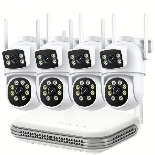 Cctv Camera System 4K Wifi Recorder Storage 12 Mp Dome 7-Inch Tuya Smart 4G Home Security Alarm Ce
