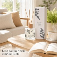 Bouteille diffuseur de parfum en verre carré gris vide pour design d'intérieur moderne, salon et bureau, approvisionnement en vrac