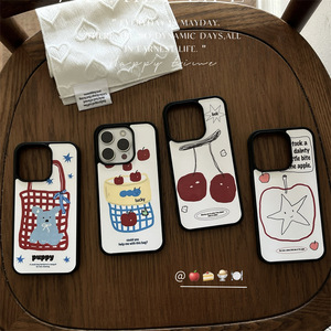 เคสโทรศัพท์ลายเชอร์รี่สตาร์ สำหรับ iPhone 17 Pro Max 16 15 14  แบบบางน่ารักสำหรับสาวๆ - Product Image 1