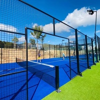 Baleine Sports Mobile Padel Court de tennis Système d'installation pour une personne Gain de temps Conception pour les petites entreprises