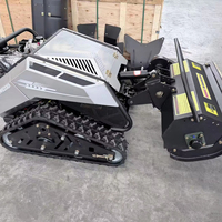 Tondeuse multifonctionnelle de qualité industrielle télécommandée pour pelouses, jardins, terrains de sport, ferme, avec rotoculteur et lame à marteaux