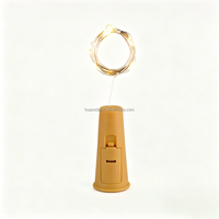 Guirlande lumineuse LED solaire de 1 m en fil de cuivre avec bouchon de bouteille de vin – Étanche pour décoration extérieure de mariage, de Noël et de fête dans le jardin
