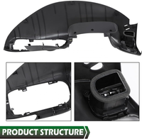 Bisel para Tablero Compatible con Ford F150/Ford Expedition 1997 1998 1999 2000 2001 2002 2003 Gris Grafito