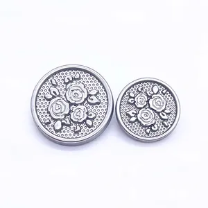 Factory Wholesale Metal Alloy 12mm Jacket Snap Button Custom Logo Buttons For Garment
