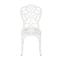pièces White Garden à bas prix mobilier de café terrasse extérieure Bistro table ronde en fonte d'aluminium et chaises 3 places