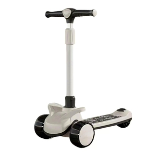 Cool and Stylish Modern Foldable Kids Scooter with <b>Three</b> Flash Wheels Alloy Frame Outdoor Child Toy - Product Image 1