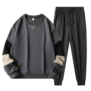 เสื้อสเวตเตอร์คอกลมแขนยาวสำหรับผู้ชายชุดสูททรงหลวมลำลองเล่นกีฬาสันทนาการสำหรับฤดูใบไม้ผลิและฤดูใบไม้ร่วงโลโก้ตามสั่ง - Product Image 2