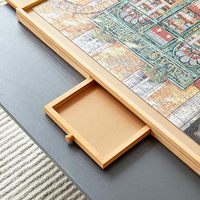 Table de puzzle en bois à succès avec pieds pliables, largement utilisée pour les jeux de société et les puzzles en bois