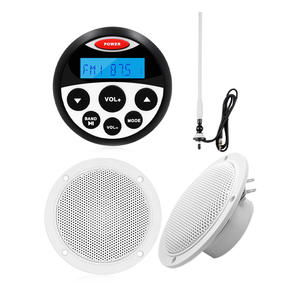 <span class=keywords><strong>Marine</strong></span> — Radio Audio stéréo BT étanche, haut-parleurs étanches 4 pouces, avec <span class=keywords><strong>antenne</strong></span> <span class=keywords><strong>FM</strong></span> AM, pour ATV, SPA, voiturette de Golf, moto, bateau - Product Image 1