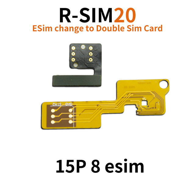 For 15 Pro Max 8eSIM to Dual SIM Converter Case with Single to Dual SIM Card Holder and Dual Standby Slot