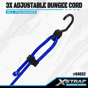 Cordes élastiques réglables Xstrap 3X en caoutchouc 8 mm x <span class=keywords><strong>14</strong></span>-20 <span class=keywords><strong>pouces</strong></span> 132-165 lbs Durables et haute sécurité - Product Image 1