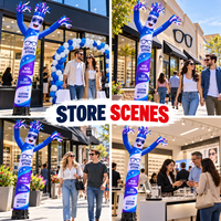 Ballon publicitaire gonflable Air Dancer pour magasin d'optique en gros, pour la visibilité des catégories de produits et les présentoirs de marquage personnalisé