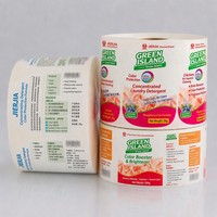 Étiquettes autocollantes personnalisées laminées mates en rouleau, autocollant durable à corps large pour lessive en poudre