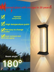 โคมไฟติดผนังอลูมิเนียมกันน้ำสำหรับภายนอกอาคาร มาตรฐาน IP65 เหมาะสำหรับผนังภายนอก ระเบียง เสา ประตู และลานวิลล่า - Product Image 6