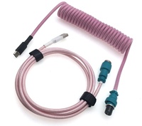 Konektor Penerbang Warna-warni GX16 USB C Ke Kabel A Kabel Melingkar USB C untuk Keyboard Mekanis