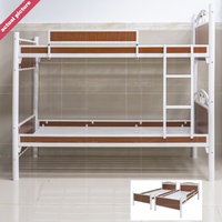 Junqi Vente en gros Dortoir scolaire Cadre de lit en métal avec échelle Mobilier de maison Chambre à coucher Adulte Lit superposé en métal Taille pour étudiant