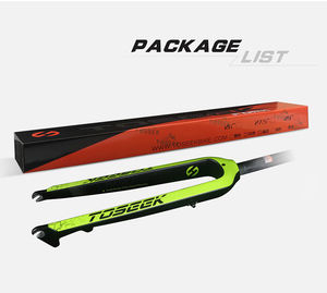 Fourche avant de vélo en carbone intégral, tube droit, <span class=keywords><strong>Toseek</strong></span>, fourche rigide pour VTT, frein à disque à dégagement rapide, VTT 26/27,5/<span class=keywords><strong>29</strong></span> pouces - Product Image 6