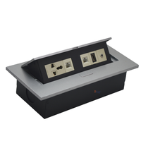 Accessoires de quincaillerie électrique pour mobilier de bureau-Boîte de prise pop-up Prise de bureau d'alimentation par câble Contion Vidéoconférence-Conférence