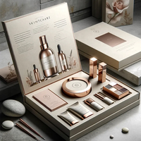 Coffret Cadeau Cosmétique de Luxe Personnalisé avec Fermeture Magnétique, en Carton Rigide Pliable, Écologique et Recyclable, avec Pelliculage Mat
