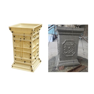 Haute qualité classique rayures forme béton creux colonnes romaines pilier Base construction moules moule pierre piliers pour <span class=keywords><strong>Villa</strong></span> moderne - Product Image 3
