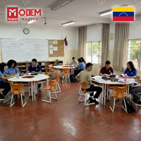 Chaise de bureau MINYI DAISY Venezuela avec table intégrée pour bureau et chaise d'école, et chaise de bureau en bois pour étudiant