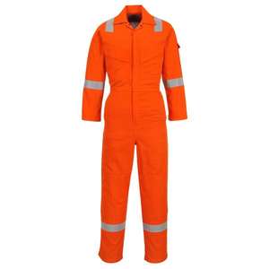PORTWEST - FR28ORRXL Combinaison antistatique orange résistante aux flammes, poids léger de 280g-Vêtements de travail résistants aux flammes EAN 5036108186662 - Product Image 1