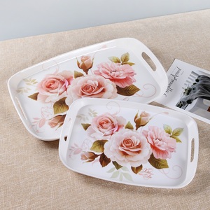 Conjunto de bandeja de café de boda india redonda coreana adornada con estilo, bandeja de <span class=keywords><strong>comida</strong></span> árabe de Túnez y Dubái plateada de Oriente Medio dorado - Product Image 2