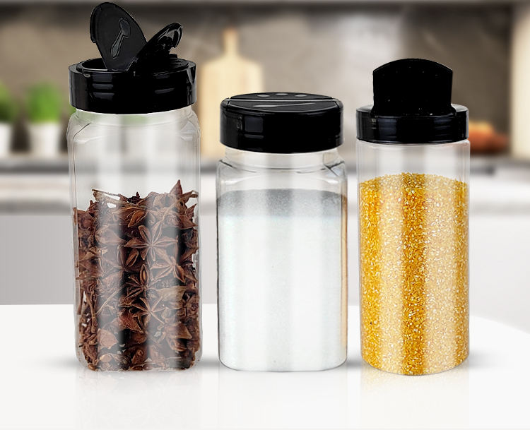 250ml Plastic Spice Packaging Salt and Pepper Bottle Seasoning Jar 8oz  Cheap Plastic Spice Shaker Bottles
