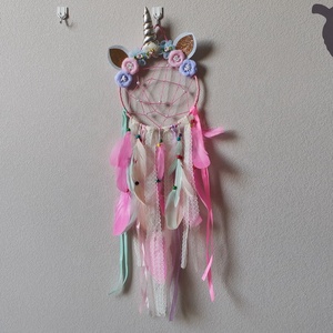 Attrape-rêve <span class=keywords><strong>licorne</strong></span> de <span class=keywords><strong>licorne</strong></span> de 20x20cm, tapisserie, décoration de mariage, suspension murale, grand macramé, pour <span class=keywords><strong>chambre</strong></span> - Product Image 2