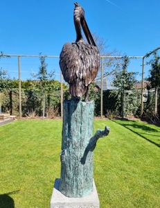 Sculpture de cygne rustique cerf de jardin fabriqué à la main en fonte grue Figurine extérieure décorative grue Statue pour décors de jardin - Product Image 2