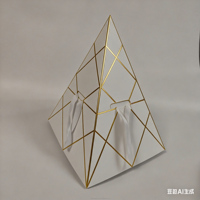 Faltbare Pyramidenförmige Cupcake-Kuchen-Keks-Box mit Kunstpapier-Lackierung für Snack-Aufbewahrung Anpassbare Bäckerei-Verpackung