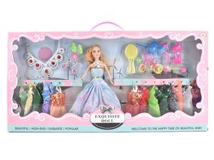 Poupées de mariage pour enfants de style mode, corps solide de 11,5 pouces, avec vêtements suspendus et collier, accessoires miroir sous blister - Product Image 3