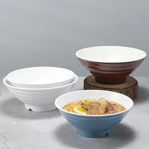 Mangkuk sereal plastik melamin aman, mangkuk sup makan malam mangkuk mie Ramen