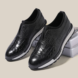 Zapatos informales de diseño italiano de lujo para hombre, zapatillas de vestir de piel de vaca genuina transpirable - Product Image 5