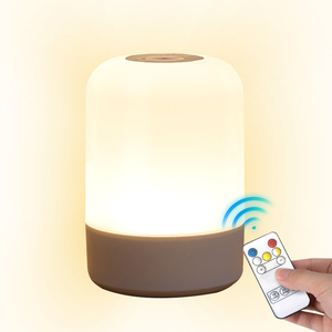 Lampe de table pour bébé avec télécommande tactile sans fil rechargeable par type-C, à intensité variable, avec température de couleur LED à 3 couleurs, <span class=keywords><strong>veilleuse</strong></span> - Product Image 1