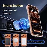 Coque de téléphone portable magnétique transparente anti-rayures et anti-jaunissement pour iPhone 16 17 18 Pro Max avec recharge sans fil