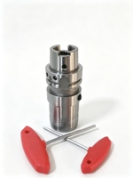 Structure de serrage optimisée, mandrin hydraulique HSK-A, force uniforme, sans décalage de force pendant la coupe