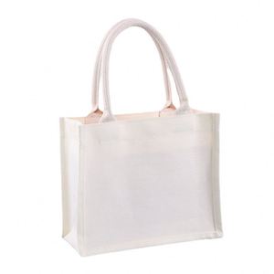 Sac fourre-tout en toile blanc pur, vente en gros d'usine, sac créatif à logo peint à la main, sac fourre-tout grande capacité - Product Image 4