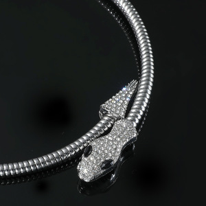 Hot Selling Hiphop Style Snake Shaped Short Collarbone Necklace Gold <b>Silver</b> Plated Unisex's Necklaces Fashion Jewelry Wholesale - Product Image 3