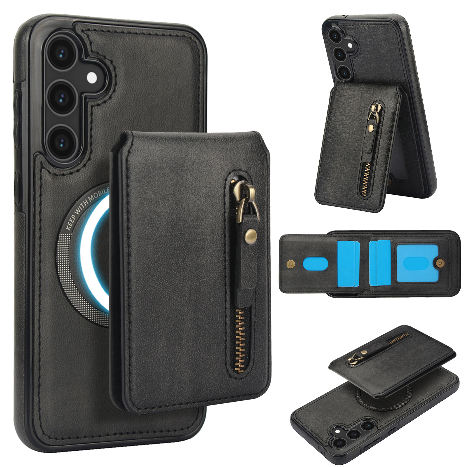 Portafoglio Flip Nero
