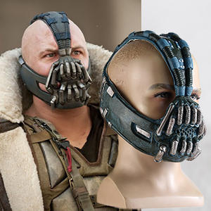 Dark Knight Rises <span class=keywords><strong>Bane</strong></span> <span class=keywords><strong>Mask</strong></span> Halloween Bat helm pesta untuk topeng Cosplay properti film terbuat dari lateks - Product Image 1