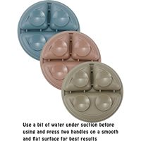 Lot de 3 assiettes à succion divisées en silicone 100 % sans BPA, motif uni, taille unique, pour bébés et tout-petits, multicolores, avec 3 cuillères – Vente en gros